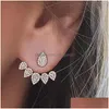 New Crystal Flower Drop Earrings For Women Fashion Jewelry Gold Colour Rhinestones Gift Party Best Friend Drop Delivery Dhgarden Otvs0