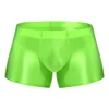 Men's Swimwear For Men Low Rise Glossy Briefs Underwear Solid Color Boxers Shorts Bottom Underpants Male Swimming Trunks