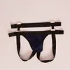 Cuecas masculinas abertas bujockstrap briefs oco para fora roupa interior bug-string tangas masculino calcinha transparente cintura baixa malha