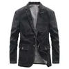 Costumes pour hommes Blazer veste printemps hommes marque costume décontracté 4XL Jean Denim manteau vêtements d'extérieur loisirs mince grande taille hommes Fit