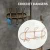 Hooks 2Pcs Rattan Wall Clothes Hat Hanging Hook Crochet Hangers For Home El Dorm Decor Organizer