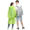 Raincoats Freesmily Caminhadas Mochila Moda Capa de Chuva Adulto Masculino e Feminino Personalidade Portátil À Prova D 'Água Transparente Poncho