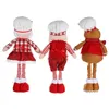 Inne imprezy imprezowe Wesołych Świąt Chef szef kuchni Santa Claus Doll Śliczna piernik Man Telescopic Toy Xmas Navidad Home Decorations Prezenty 231027