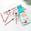 Makeup Brushes Festive Brush Set Gracefully Shaped Christmas Durable Metal Handle Xmas For A