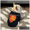 Designer Dog Clothes Summer Apparel Cotton Shirts With Classics Letters Hearts Mönster Cool Pet T Breattable Outfit Soft Puppy Sweatsh DHX0O