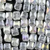 Cuentas de cristal austriaco de forma cuadrada de 6mm, 50 unids/lote, cuentas espaciadoras sueltas de vidrio cuadrado para joyería, pulsera, fabricación de collares, cuentas de joyería de moda DIY