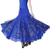 Stage Wear Mesh Skirt Ballroom Dance Modern Practice Sequins Large Swing Square Long Performance