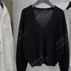 Maglioni da donna 3 colori Silhouette donna maglione lavorato a maglia Temperamento scollo a V sottile manica lunga maglione femminile 2023 autunno