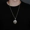 Hip-Hop-Rap-Halskette mit rundem Anhänger, Schmuck mit vollen Zirkon-Steinen, personalisierte, auffällige, trendige Krawatte für Männer, Rapper, funkelnde Zirkonia-Accessoires, Bijoux