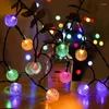 Saiten LED Solar Licht Kristall Ball 6,5 M/7 M/12 M/String Lichter Fee Girlanden für Weihnachten Party Outdoor Dekoration