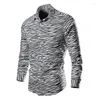 Men's Casual Shirts Stylish Long Sleeve Printed Shirt Trendy Fashion