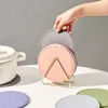 Tapis de Table en Silicone rond et épais, Style européen du nord, coussin d'isolation thermique pour la cuisine et la maison