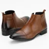 Boots Men's Classic Retro Patina Chelsea Men British Fashion Leather Ankle Boot Mens Casual Short Shoes Plus Sizes 231027