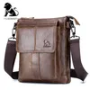 Heuptassen LAOSHIZI Rundleer Heren Schoudertas Vintage Ipad Aktetas Handtas voor Mannelijke Grote Capaciteit Crossbody Messenger Flap JYN023 231027