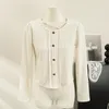 Blouses Femmes Chic Blouse Femmes 2023 Simple Boutonnage Irrégulier Criss-Cross Blusas Casual Skinny Mode Coréenne Pour Femme Drop