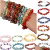 Perline Cristalli naturali Chakra Pietra Acquamarine Ametiste Bracciale Perline Quarzo rosa Pietra di luna Agate per la creazione di gioielli Fai da te Drop De Dhvai