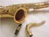 Ny tenorsaxofon STS-802 BB Gold B Flat Sax Tenor Professional Musical Instrument med fallstillbehör