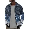 Men's Jackets Noisydesigns 2024 Stand Collar Raglan Sweatshirt Jacket Stars Christmas 5XL Couple Zipper Tops Outerwear Spring Dropship