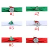 Arts et artisanat Accessoires de cheveux pour enfants de Noël Bébé Santa Bandeaux Arbre Bande Fille Noeud Élastique Rouge Vert Blanc Bandeau Drop Deliv DH60U