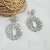 Dangle Earrings Gray Birds High Quality Party Jewelry With Floral In Europe And America Ellipse Shape MLE145