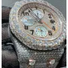 Halsketten hohe Nachfrage Rosegold VVS Moissanite in kubanischem Schmuck AP 1009 mit vereiserten Fahrt mit der Hip Hop Watch