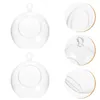 Candle Holders 10 Pcs Christmas Decoration Ball Fillable Balls Coat Hangers Clear Ornaments Decorative Tea Lights Plastic