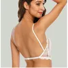 Sutiãs Sexy Sutiã Straps U Backless Lace Trim Sem Fio Soft Cup Brassiere Mulheres Invisíveis Finas Roupa Interior Mulheres Lingerie 231027