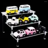 Kök Storage Display Stand Organizer 3-Tier Acrylic står för Food Toys Figures hylla Riser Cupcake