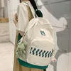Sacs d'école fille voyage Plaid Harajuku livre sac à dos dames Kawaii sac Cool femme treillis collège mode femmes ordinateur portable