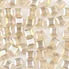 Cuentas de cristal austriaco de forma cuadrada de 6mm, 50 unids/lote, cuentas espaciadoras sueltas de vidrio cuadrado para joyería, pulsera, fabricación de collares, cuentas de joyería de moda DIY