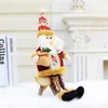 Décorations de Noël 3 pièces décoration d'arbre de noël père noël bonhomme de neige cerf pendentif poupée accrocher décorations pour la maison année de noël décor cadeaux 231027