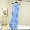 Women's Sleepwear Casual Modal Night Dress Women Sleeveless Vest Long Nightdress Comfortable Ladies Nightie Nightgowns