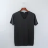 Herr t-skjortor 2023 Summer Mens Tshirts Solid Casual Tees Tops V-Neck Clothes Basic Seamless Shirt Bekväm kort ärm T-shirt