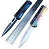 2Models UT184-10S Mavi Otomatik Glykon Bıçağı Ön D2 Savaş Dikişi Otomatik Cep Bıçakları Kendi Savunma Mikro Kesme Araçları