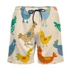 Vêtements de sport Shorts d'été Poulet Running Surf Farm Animal Print Design Beach Pantalons courts Casual Maillots de bain à séchage rapide Plus Taille