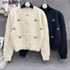 New c 23ss designer women embroidered sweater Cardigan women fashion brand slim-fit crew-neck long sleeve womens mens coat sweater