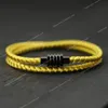 4 mm kiel touw armband Homme roestvrij staal magnetische sluiting dubbellaags koord ketting armband cadeau voor hem armband heren mode-sieraden armbanden touw armband cape