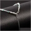 Anklets New Simple Bohemian Conch Starfish Pendant Rice Bead Foot Jewelry Leg Ankle Bracelets For Women Gifts Drop Delivery Dhaob