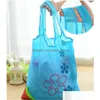 Arts and Crafts Cute Stberry Shop Torby Składana Tote Eco wielokrotnego użytku do przechowywania worka spożywcza Ekologiczna ekologiczna WD950922 DROP DOSTAWA DOMOWEGO DHJKE DHJKE