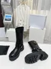 Kutu lüks kadın uzun botlar Montezu uzun boylu bot İtalya modaya uygun platformlar su geçirmez siyah kahverengi deri çift tokalar tasarımcı klasik kış fikir longs bootes