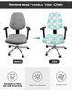 Stuhlhussen Mandala Grau Blaue Textur Elastischer Sessel-Computerbezug Stretch Abnehmbarer Büro-Schonbezug Geteilter Sitz