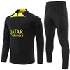 2023 كرة قدم مسارات ما قبل المباراة سترة سترة تدريبات 22 23 Dembele Lee Kang في Mbappe PSGS Soccer Training 1/4 Zip Long Sleeve Grouging Futbol Chandal Men Suit