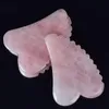 Pente de massagem gua sha ferramenta cristal natural rosa quartzo gua sha raspagem massagem pescoço olho corpo rosto emagrecimento levantamento ferramenta cuidados saúde massageador