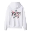 Designer color five-pointed star letter printed long-sleeved hoodie street loose pure cotton hoodie men and women the same