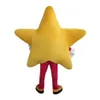 Simulation Yellow Five-pointed Star Mascot Costume Halloween Christmas Fancy Party Dress Cartoon Character Suit Carnival Unisex Ad333k