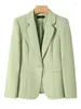 Kadın Suitler Yeşil Beyaz Siyah Kahverengi Kadınlar Blazer Bayan Ceket Kadın Uzun Kollu Tek Düğme Resmi Sonbahar Kış Paltosu