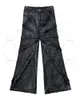Мужские джинсы Американский хип-хоп High Street полосатые черные джинсы y2k нишевый уличный дизайн в стиле ретро с высокой талией узкие повседневные свободные джинсы 231027