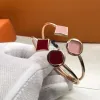 Marque de luxe femme amour bracelets porte-bonheur 18K or rose argent plaqué diamant bijoux