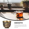 Tazze usa e getta Cannucce Tazza da caffè in metallo Servizio da tè Vintage Articoli da tè Whisky Bicchieri da whisky Bicchiere Succo in lega di zinco