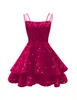 Cintas de espaguete vestidos de baile princesa em camadas frisado rendas até mini cocktail ocasião formal aniversário baile de formatura vestidos de festa de cocktail hd1002